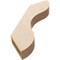 Ekena Millwork 3-inch W x 18-inch D x 18-inch H Carmel Rough Cedar Woodgrain TimberThane Knee Brace, Primed BRCUR03X18X18CARRCPR - alternate 2